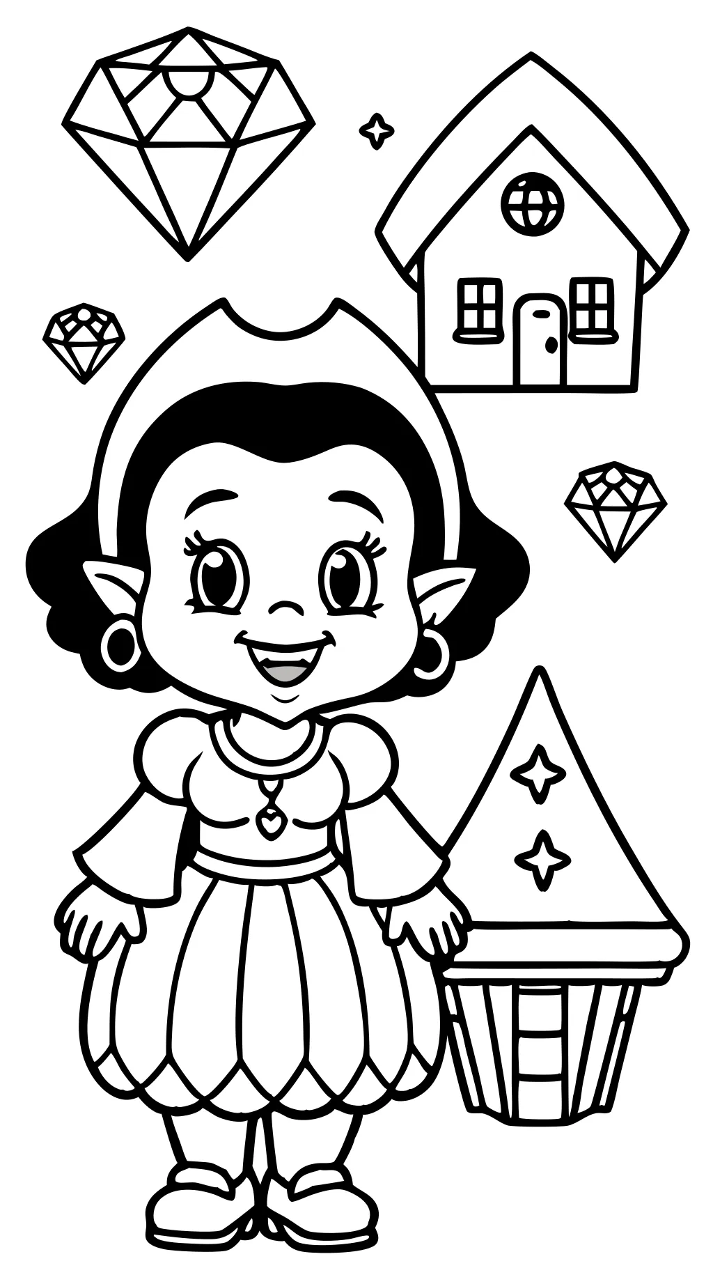 snow white and the seven dwarfs coloring pages